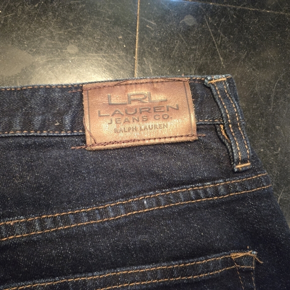 LRL Lauren Ralph Lauren dark blue bootcut flare denim jeans in a misses size 12 - Picture 7 of 9